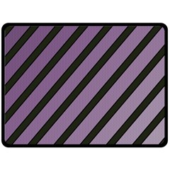 Purple Elegant Lines Double Sided Fleece Blanket (large) 