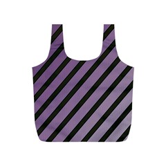 Purple Elegant Lines Full Print Recycle Bags (s) 