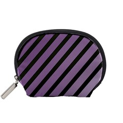 Purple Elegant Lines Accessory Pouches (small)  by Valentinaart