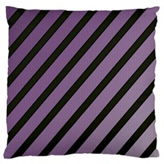 Purple Elegant Lines Large Flano Cushion Case (two Sides)