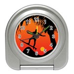 Man Surfing at Sunset Graphic Illustration Travel Alarm Clocks Front