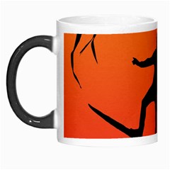 Man Surfing At Sunset Graphic Illustration Morph Mugs by dflcprints