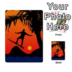 Man Surfing At Sunset Graphic Illustration Multi-purpose Cards (rectangle)  by dflcprints