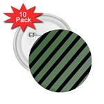 Green elegant lines 2.25  Buttons (10 pack)  Front