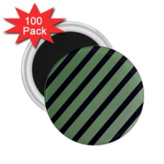 Green Elegant Lines 2 25  Magnets (100 Pack) 