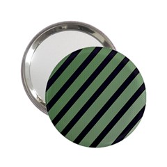 Green Elegant Lines 2 25  Handbag Mirrors