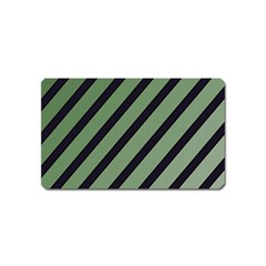 Green Elegant Lines Magnet (name Card) by Valentinaart