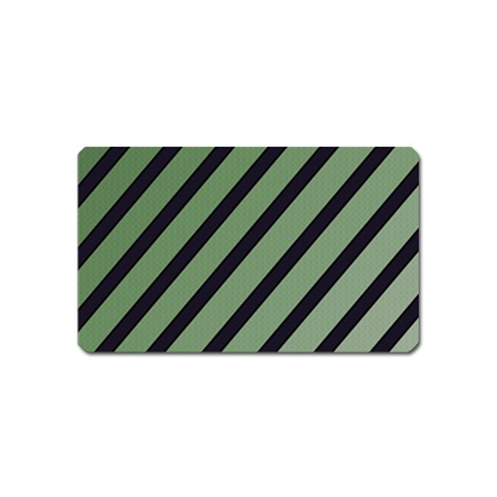 Green elegant lines Magnet (Name Card)