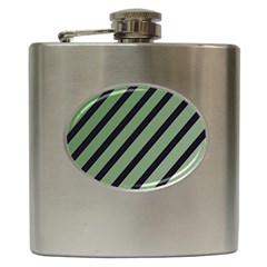 Green Elegant Lines Hip Flask (6 Oz)