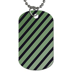 Green Elegant Lines Dog Tag (two Sides)