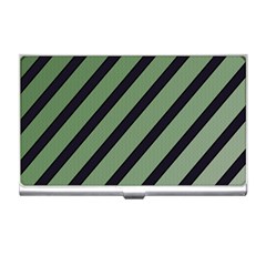 Green Elegant Lines Business Card Holders by Valentinaart