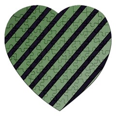 Green Elegant Lines Jigsaw Puzzle (heart)