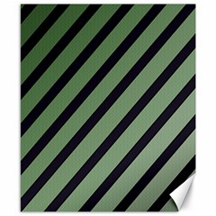 Green Elegant Lines Canvas 8  X 10 