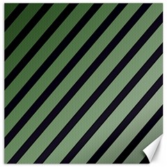 Green Elegant Lines Canvas 16  X 16  