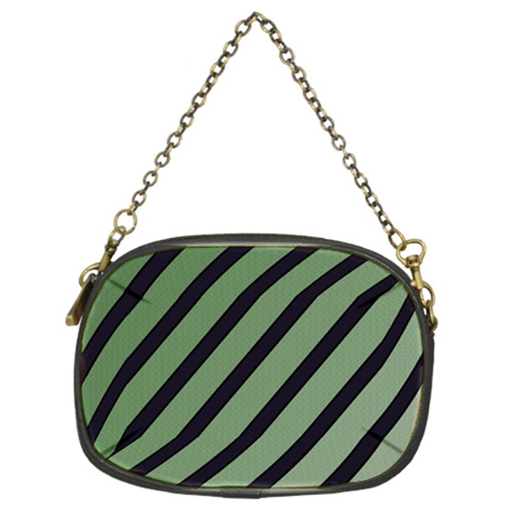 Green elegant lines Chain Purses (Two Sides) 