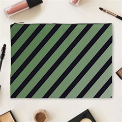 Green Elegant Lines Cosmetic Bag (xl)