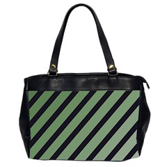 Green Elegant Lines Office Handbags (2 Sides)  by Valentinaart