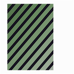 Green Elegant Lines Small Garden Flag (two Sides) by Valentinaart