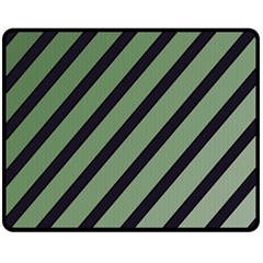 Green Elegant Lines Double Sided Fleece Blanket (medium) 