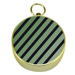 Green Elegant Lines Gold Compasses