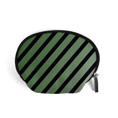 Green Elegant Lines Accessory Pouches (small) 