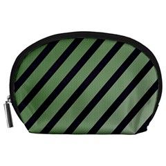 Green Elegant Lines Accessory Pouches (large) 