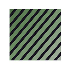 Green Elegant Lines Small Satin Scarf (square)