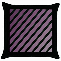 Elegant Lines Throw Pillow Case (black)