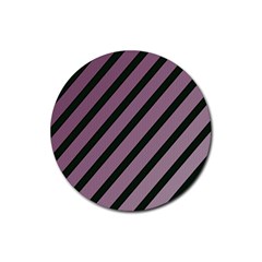 Elegant Lines Rubber Round Coaster (4 Pack) 