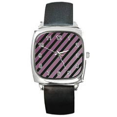 Elegant Lines Square Metal Watch