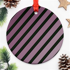 Elegant Lines Round Ornament (two Sides) 