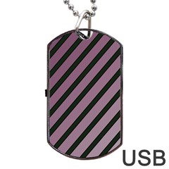 Elegant Lines Dog Tag Usb Flash (one Side) by Valentinaart