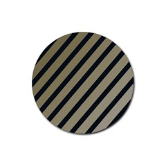 Decorative Elegant Lines Rubber Coaster (round) 