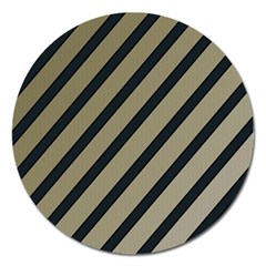 Decorative Elegant Lines Magnet 5  (round) by Valentinaart