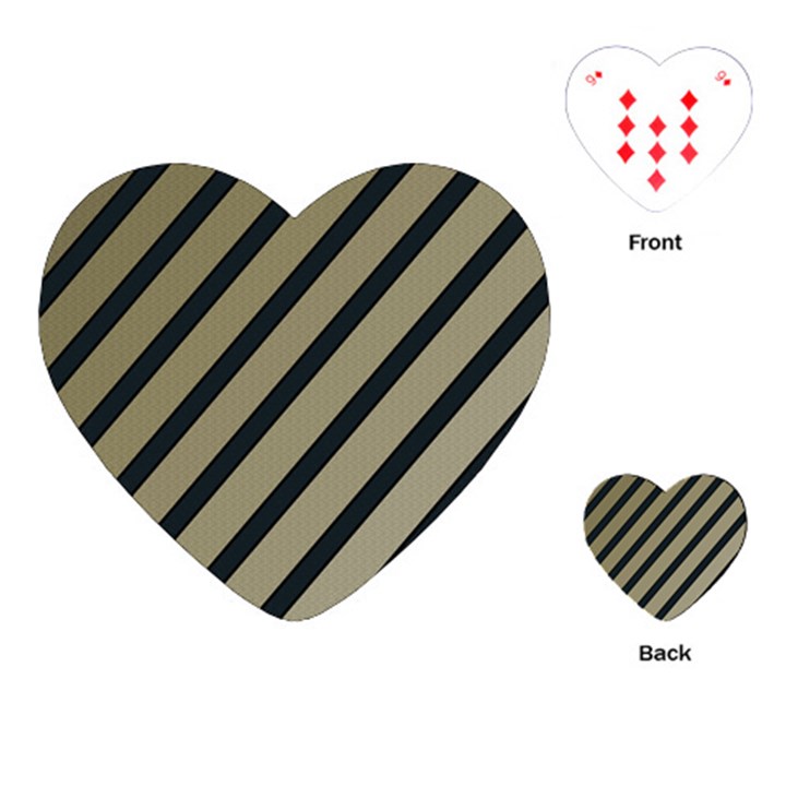 Decorative elegant lines Playing Cards (Heart) 