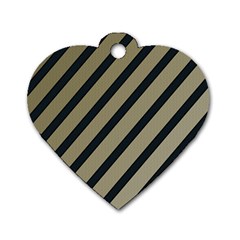 Decorative Elegant Lines Dog Tag Heart (one Side)