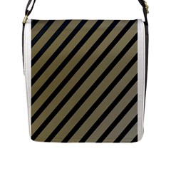 Decorative Elegant Lines Flap Messenger Bag (l)  by Valentinaart