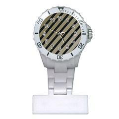 Decorative Elegant Lines Plastic Nurses Watch