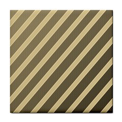 Golden Elegant Lines Tile Coasters