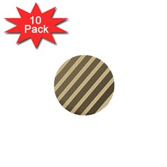 Golden Elegant Lines 1  Mini Buttons (10 Pack)  by Valentinaart