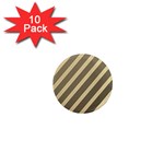 Golden elegant lines 1  Mini Magnet (10 pack)  Front