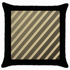 Golden Elegant Lines Throw Pillow Case (black)