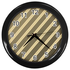 Golden Elegant Lines Wall Clocks (black)