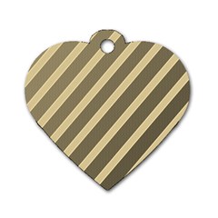 Golden Elegant Lines Dog Tag Heart (two Sides) by Valentinaart