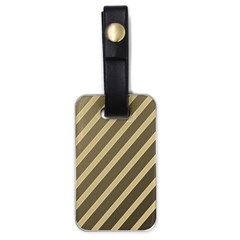 Golden Elegant Lines Luggage Tags (one Side) 