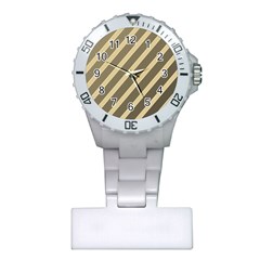 Golden Elegant Lines Plastic Nurses Watch