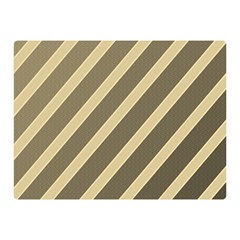 Golden Elegant Lines Double Sided Flano Blanket (mini)  by Valentinaart