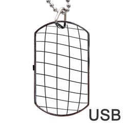 Simple Lines Dog Tag Usb Flash (two Sides) 