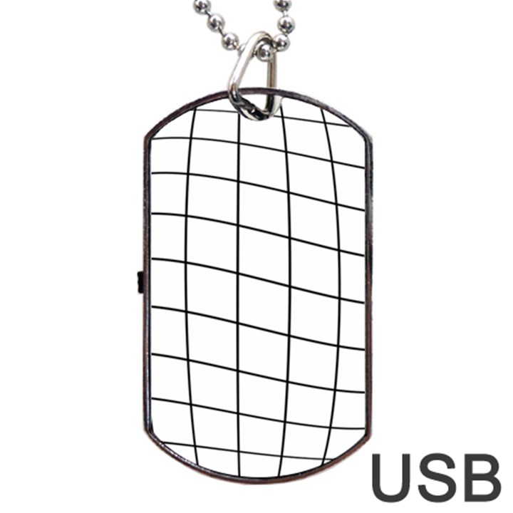 Simple lines Dog Tag USB Flash (Two Sides) 