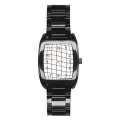 Simple Lines Stainless Steel Barrel Watch